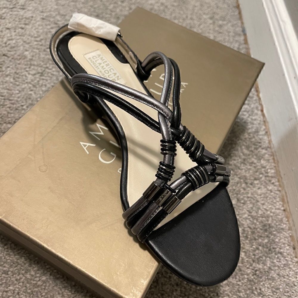 American Glamour byBadgley Mischka leather sandals